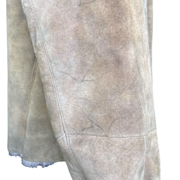XOXO DIstressed Suede Jacket With Sherpa Lining Women’s Size XL Penny Lane Vibes - Picture 8 of 16